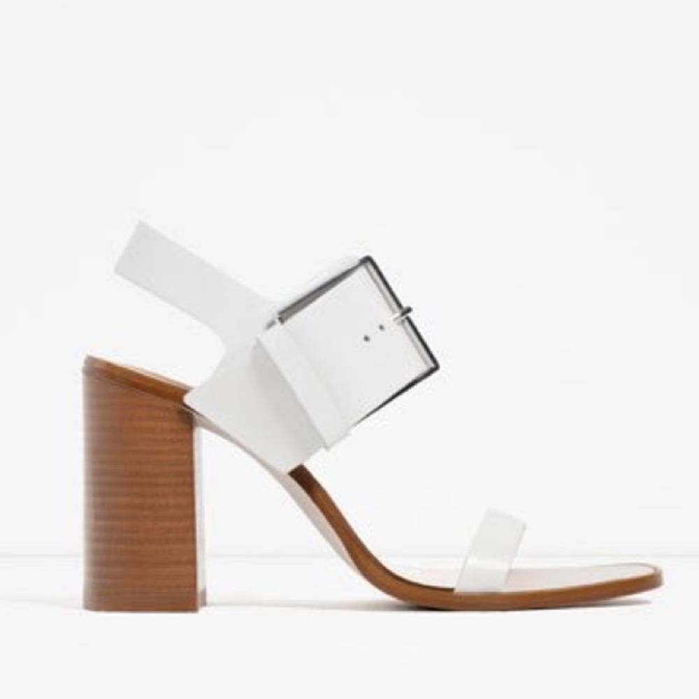 Zara Block High Heel With Buckle